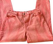 DG2 Diane Gilman Coral Tie Dye Jeans 10