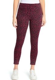 Social Standard by Sanctuary Mid-Rise Stretch Ankle Skinny Jean Leopard Print 10