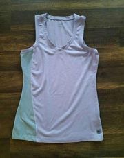 Alo Yoga  M Tank Top Racerback Sleeveless Knit Pullover Gray Purple Yoga Athletic