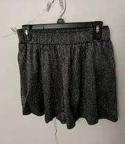 Gray/Black Sparkle Shorts