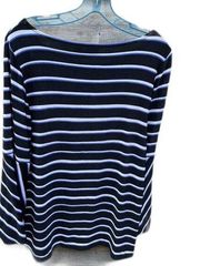 Chico’s Travelers women’s size Medium or 1 striped bell sleeve top