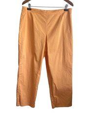 Susan Bristol Pants Women Plus 16 Orange Straight Leg Hidden Side Zip Closure