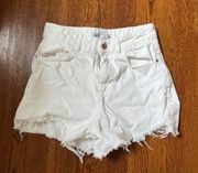 White Jean Shorts