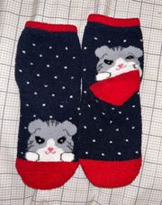 Fuzzy KITTY Winter /  Socks