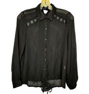 Ali & Kris Black Sheer Blouse