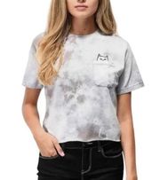 Ripndip Tie Dye Cat Front Pocket Cropped T-Shirt Size M