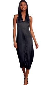 bishop + young Camila Black Satin Dress Size Medium