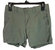 Jeans Linen Blend Shorts Women’s Size 2 Olive Preowned