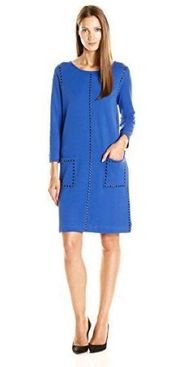 COPY - NWT Joan Vass Cobalt Blue Studded Dress With Pockets Size XL Petite / 3P