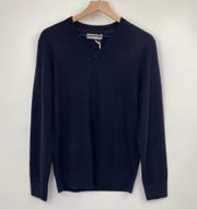 Everlane Cashmere Sweater V Neck Dark Navy Blue NEW Mens Size Small