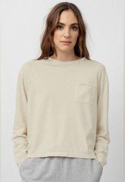 RAILS THE LONG SLEEVE BOXY CREW TEE MOONLIGHT XL