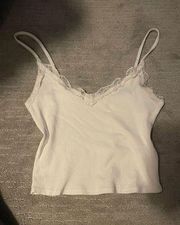 Garage white lace top