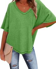 Knit V Neck Blouse