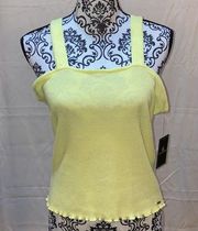 NWT!! Volcom Women's Lil Tank Top Shirt Tropic Yellow Size Large
