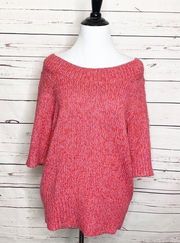 Worthington Chunky Knit Pink Boxy Sweater Size XL