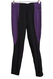 Kerrits Womens Leggings Breeches Purple Black Horseback Riding Printed Patch M