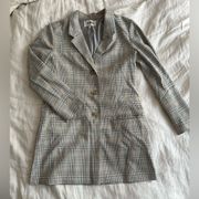 Boyfriend Fit Plaid Blazer