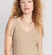 Old Navy NWT  Women’s Tan and white polka dot bodysuit