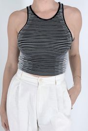 Black and White Striped Tank Top