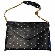 J. Crew Invitation Black and White Polka Dot Clutch