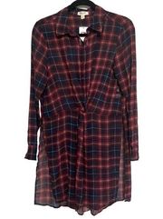 NWT Buckle Sandy & Sid Long Lightweight Button Down Kimono Top - Size M