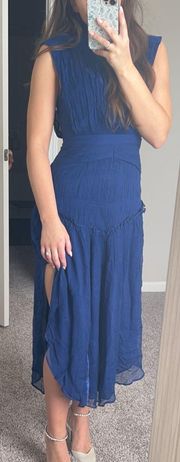 Safira Midi Dress in Aegean Blue