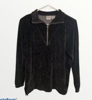 Jason Maxwell Quarter Zip Pullover Black Velvet