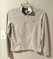 The North Face white mesh fitted half zip top XS/S