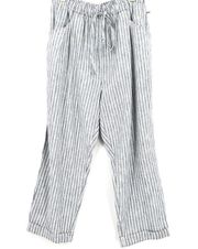 Black Tape Blue Stripped Linen Pants In Petite XL NWT