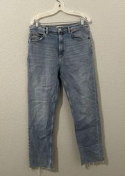 RE/DONE 70s Straight denim jeans Sanded Blue Size 30 High Rise