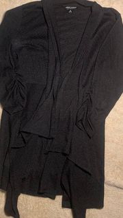 Black Long Sleeve Cardigan Sweater Size XL