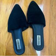 Black Suede Mules