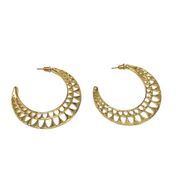 Gennaro Boho cut out crescent hoop earrings