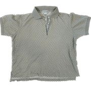 | Women's Vintage 90s Sage Polka Dot w/ Embroidery Golf Polo | Medium