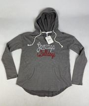 Gonzaga Bulldogs Sweatshirt Womens Medium M Gray Hoodie Distressed Zags NEW