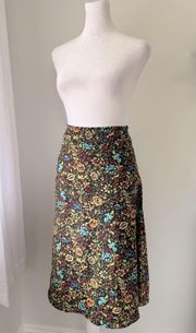 Sag Harbor Black Floral Skirt