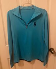 Blue Quarter Zip Pullover Jacket