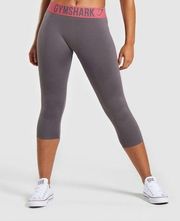 Gymshark  XS Slate Rose Seamless Fit Cropped Leggings Retired Gym Weight Lifting