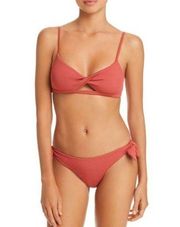 Minkpink Kaya Twist-Front Bikini Set Top & Bottom Burnt Orange Berry Medium NEW