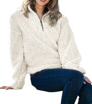 1/4 Zip Fleece Sherpa Pullover
