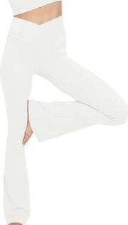 White Flare Leggings