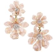 NWOT  crystal floral drop earrings