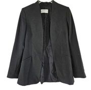 Aritzia Babaton Open Front Black Blazer‎ Jacket Pockets Size 6 Long Sleeve