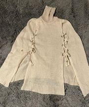 Cream White Shawl Wrap Sweater Poncho cover up grommets t…