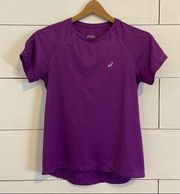 Asics Short Sleeve Purple Athletic Top. Size Small.