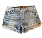 Collectors Edition Star Pocket Cut Off Hi-Rise Denim Shorts Size 27