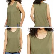 Nautica Army Green Sleeveless Tank Top Small New with tags!