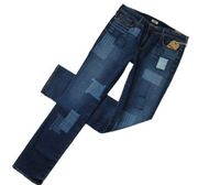 NWT True Religion Cora in Forgotten Path Patched Patchwork Straight Jeans 31