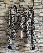 Victoria's Secret  Zebra Print Cropped Hoodie Size M