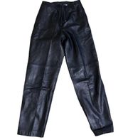 vintage leather high waist snakeskin print pants size 6